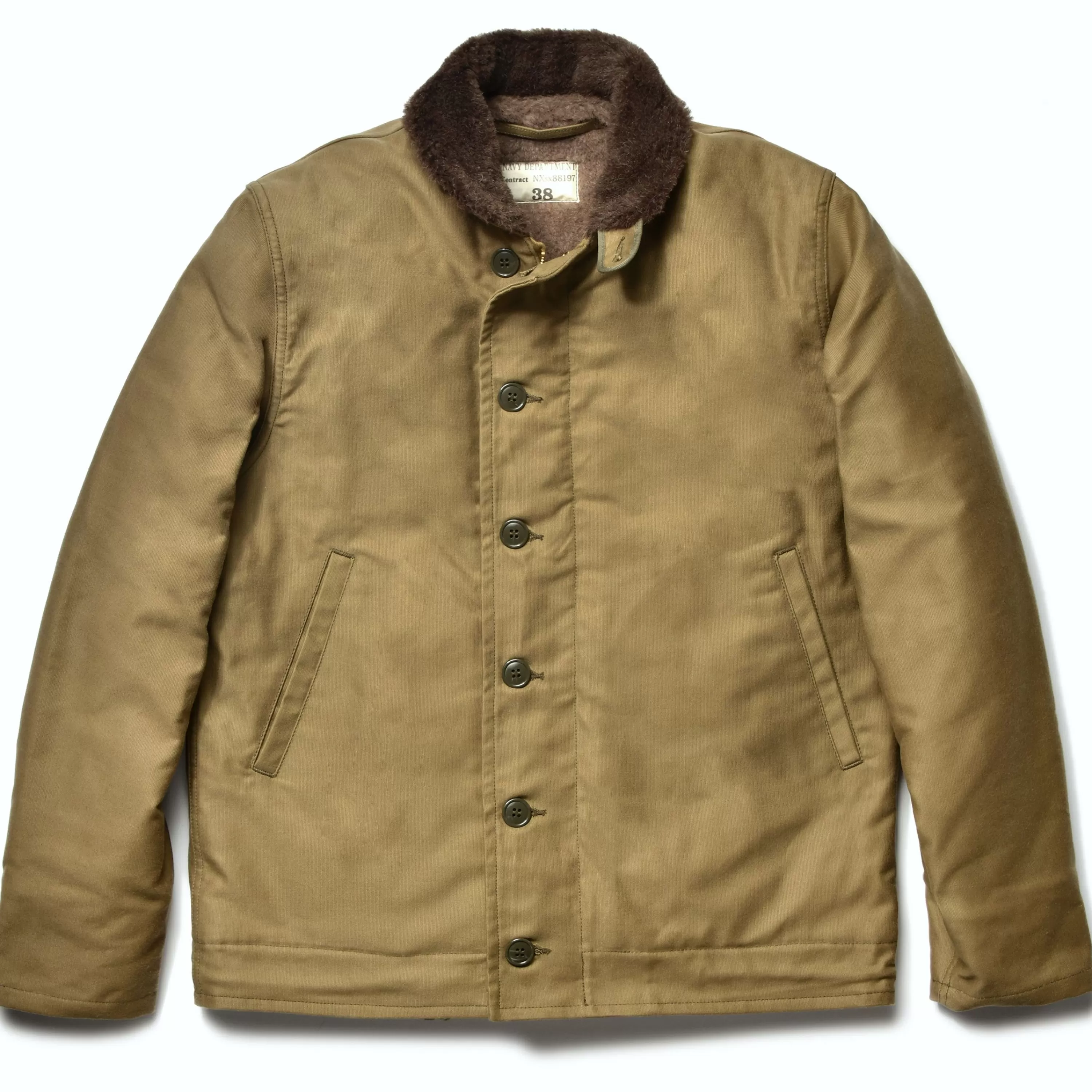 The Real McCoy's N-1 Deck Jacket (Khaki) 040 Khaki Discount