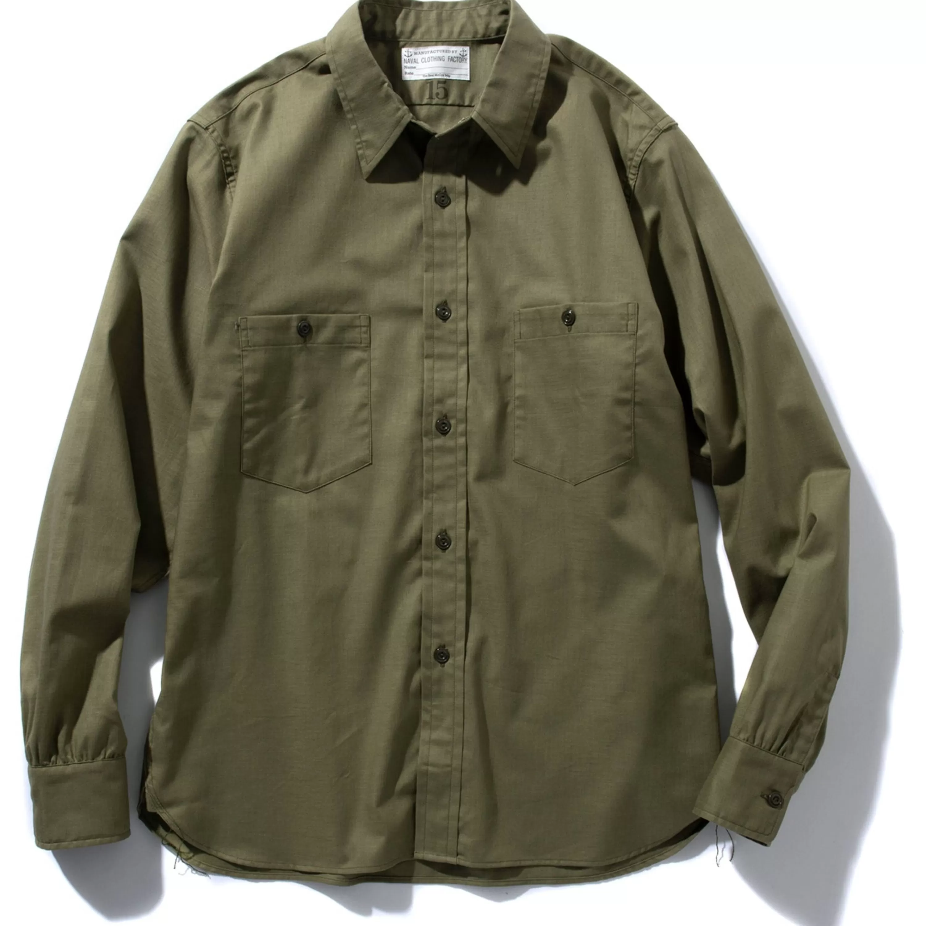 The Real McCoy's N-3 Utility Shirt L/S (Plain) 215 Olive Best