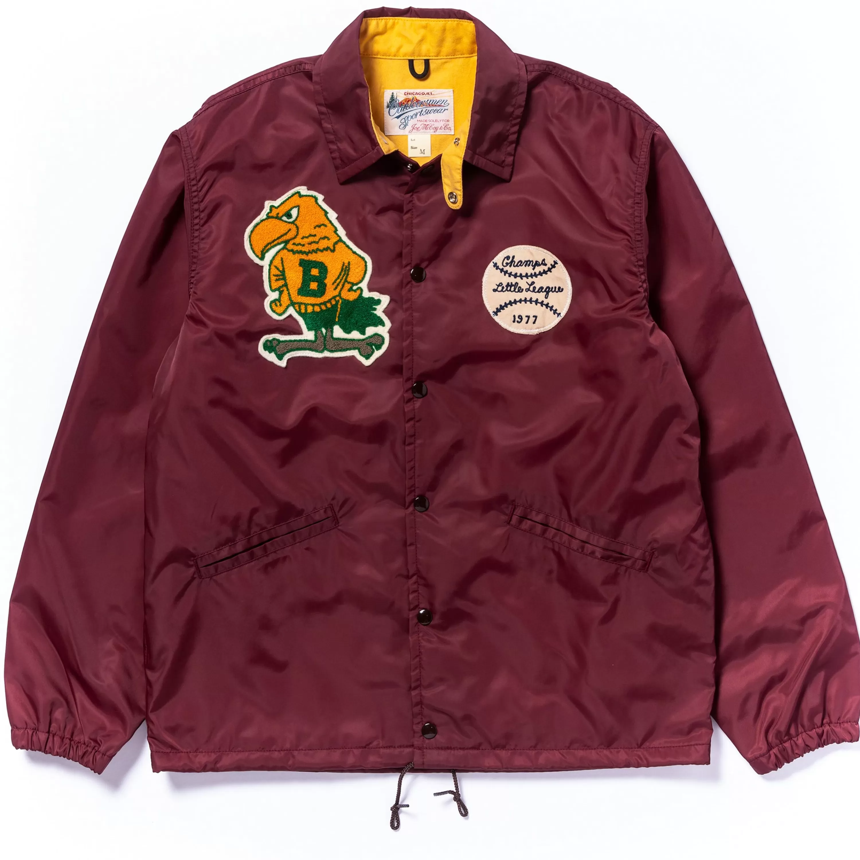 Joe McCoy Nylon Coach Jacket / Birdies Burgundy Discount