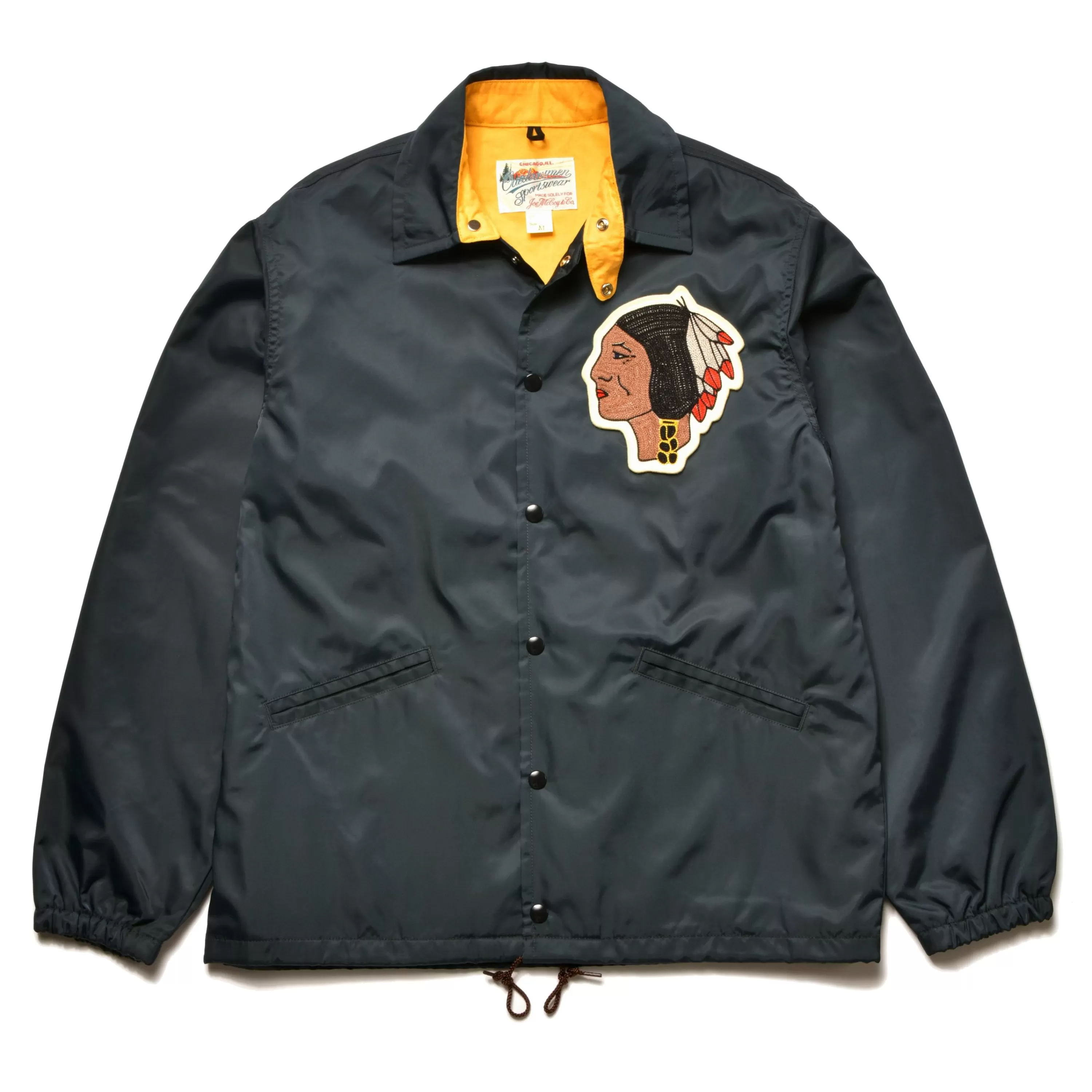 Joe McCoy Nylon Coach Jacket / Indian 140 Navy Best