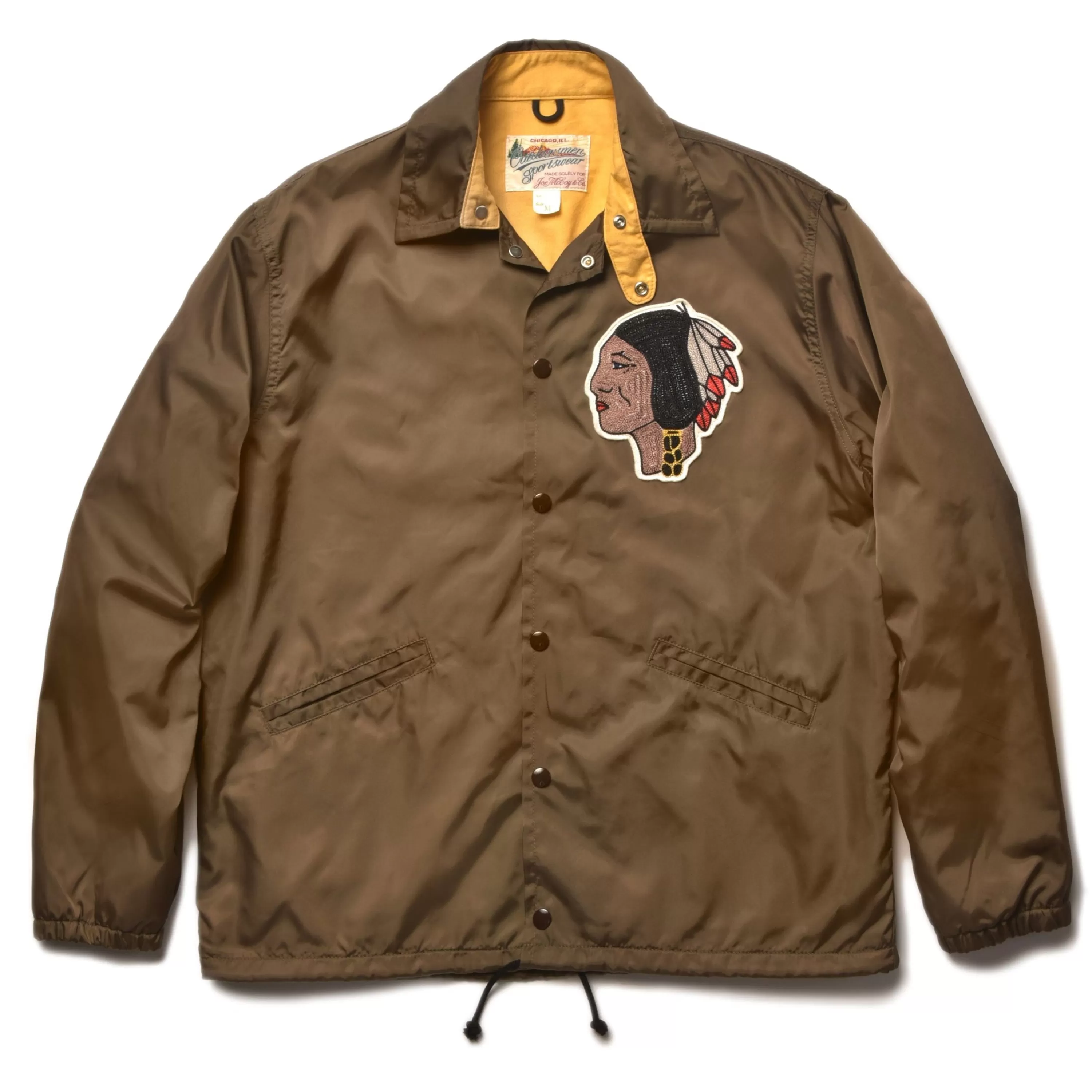 Joe McCoy Nylon Coach Jacket / Indian 050 Brown Hot