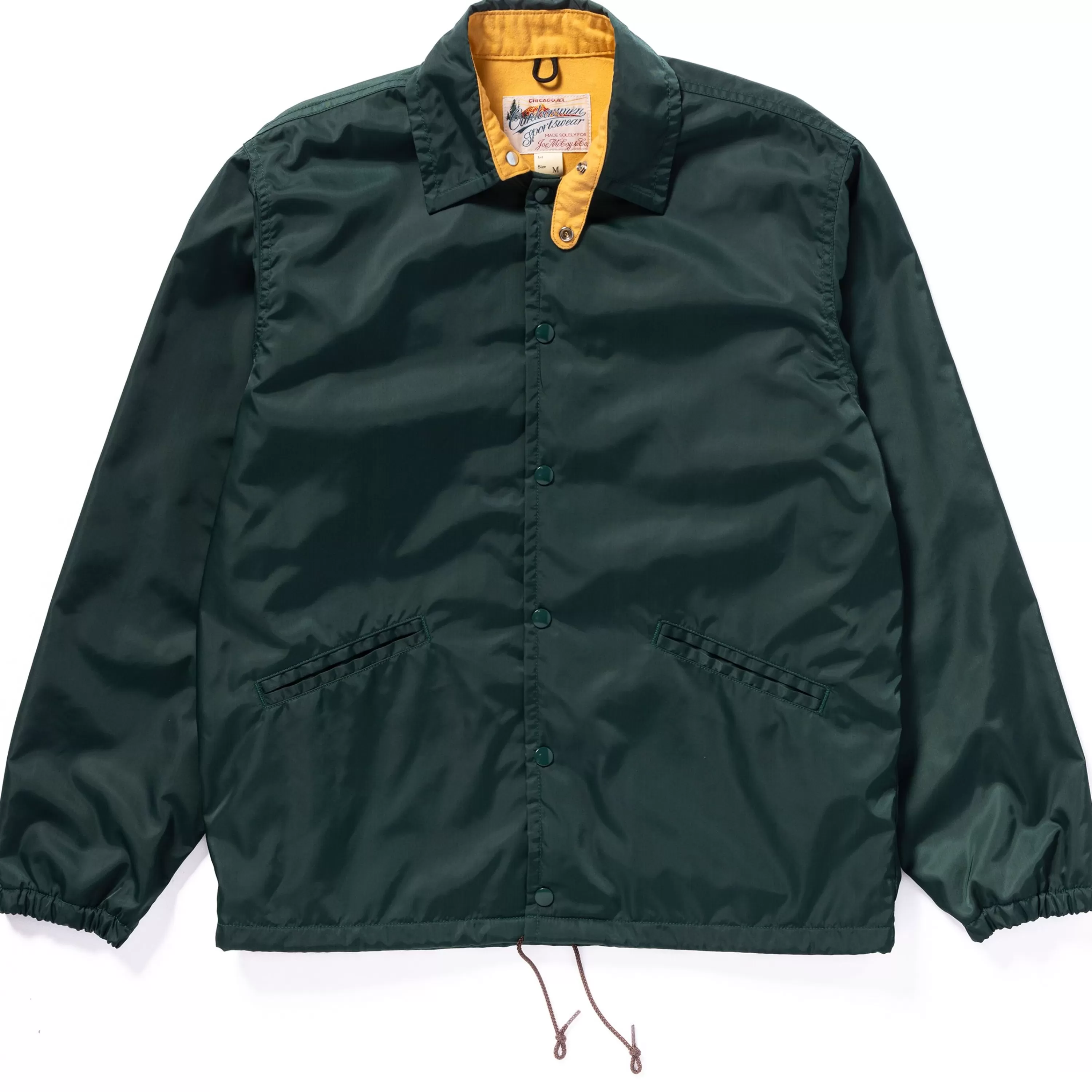 Joe McCoy Nylon Cotton Lined Coach Jacket Forest Shop