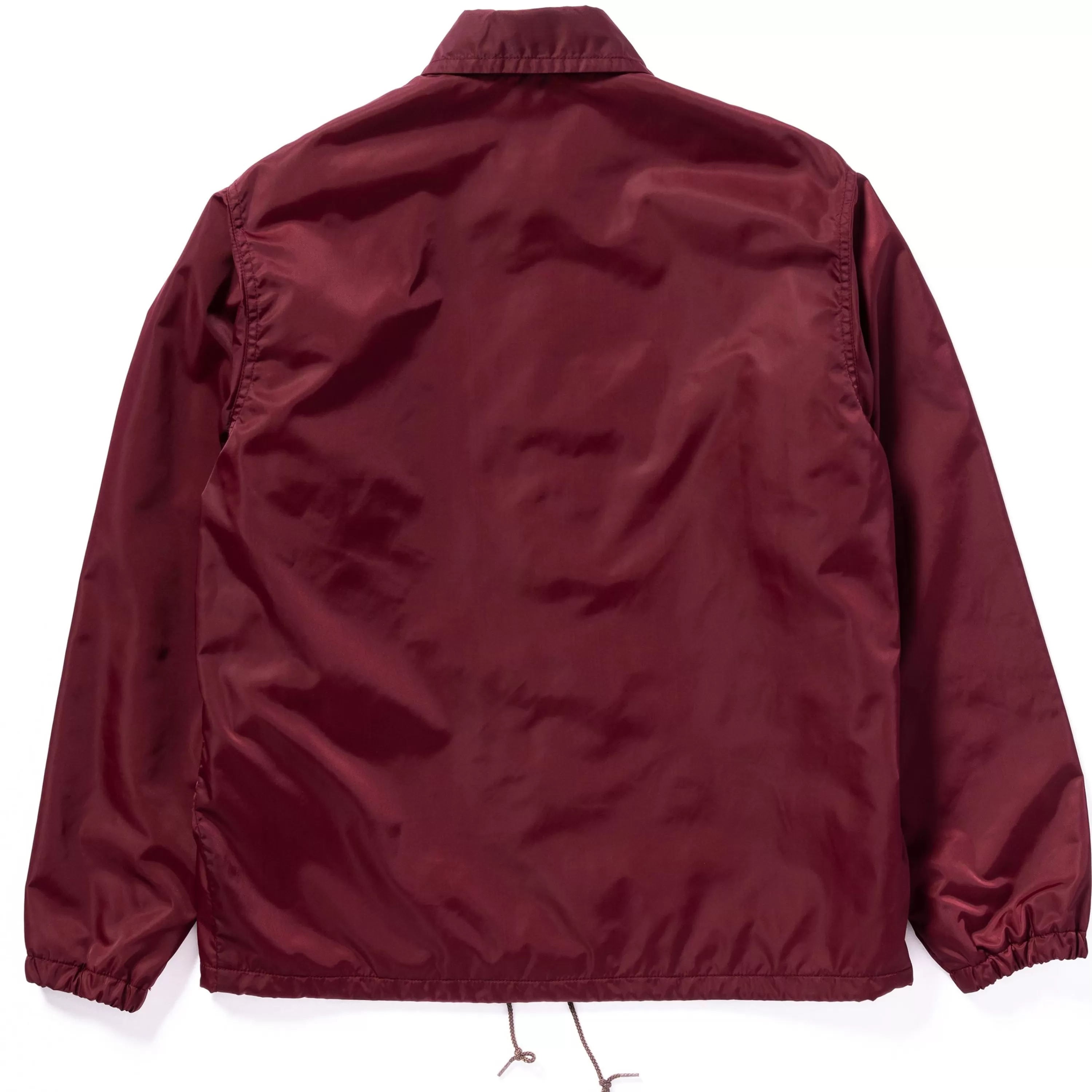 Joe McCoy Nylon Cotton Lined Coach Jacket Burgundy Best Sale