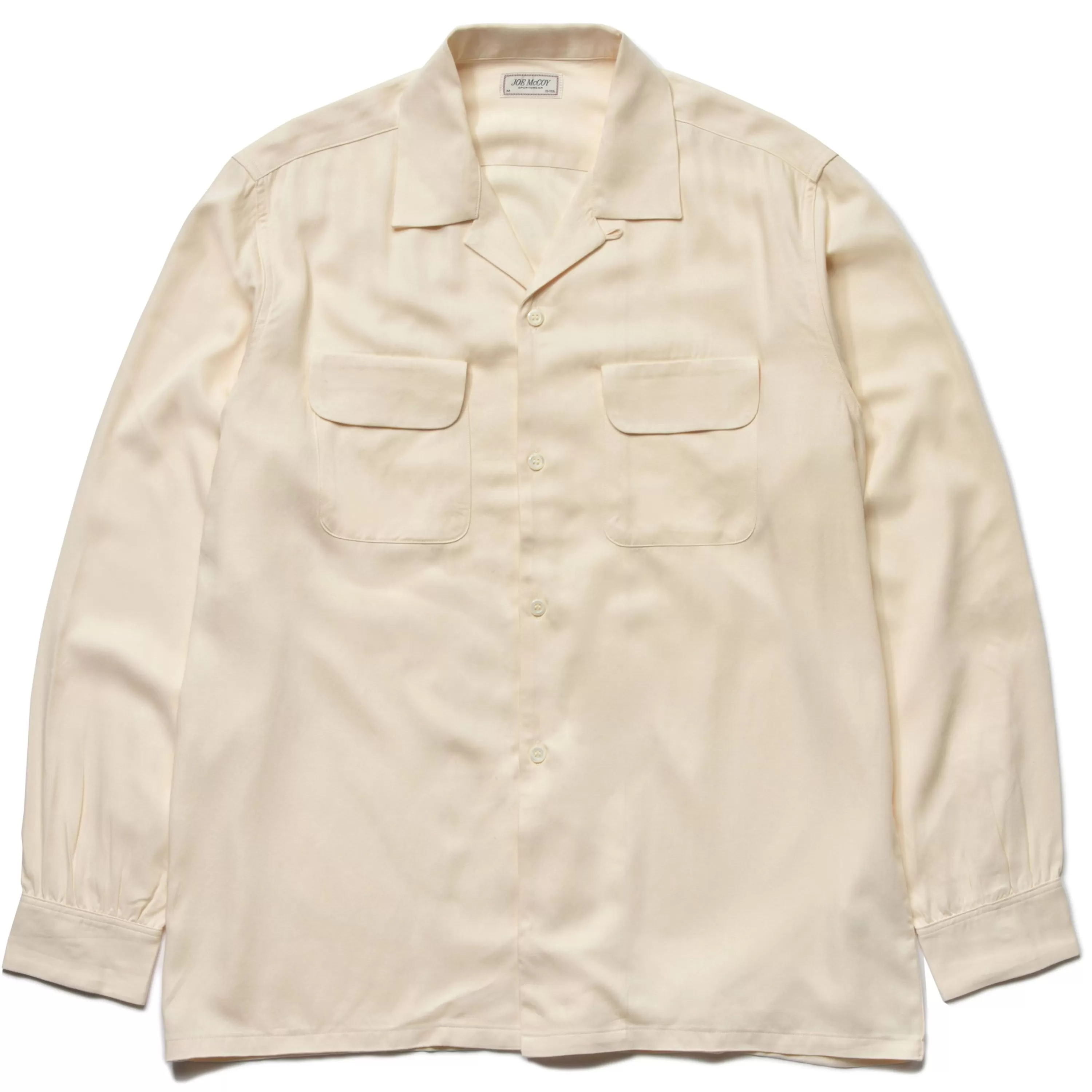Joe McCoy Open Collar Rayon Shirt (Ss22) 012 Ecru Cheap