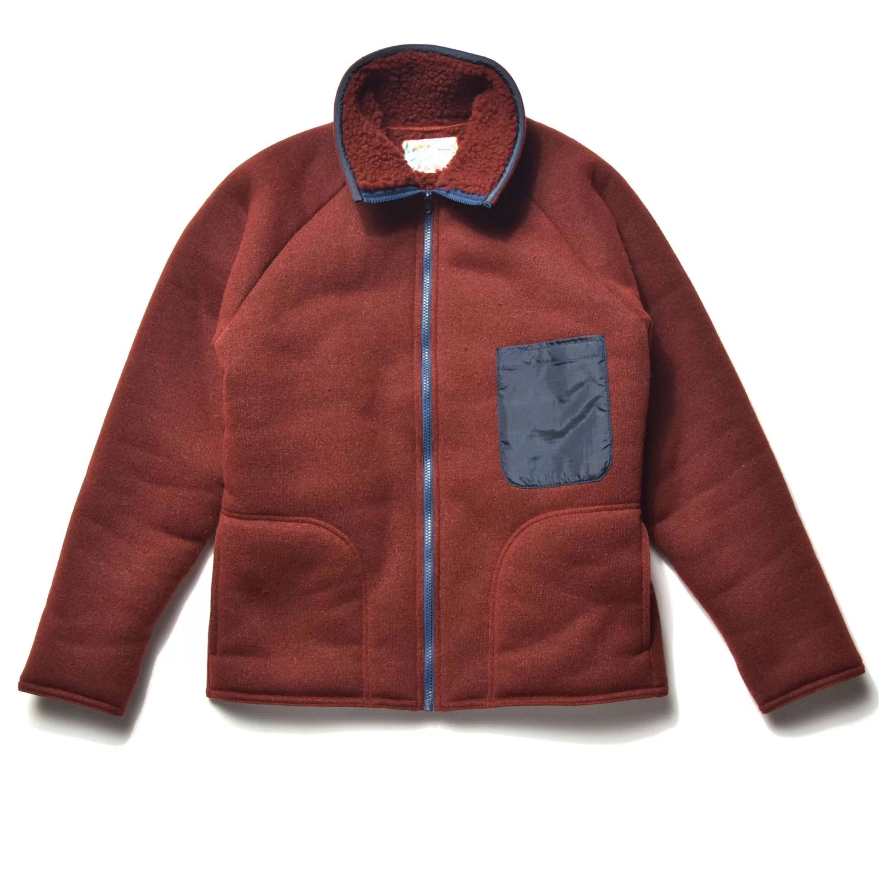 Joe McCoy Outdoor Pile Cardigan Brick Red Hot