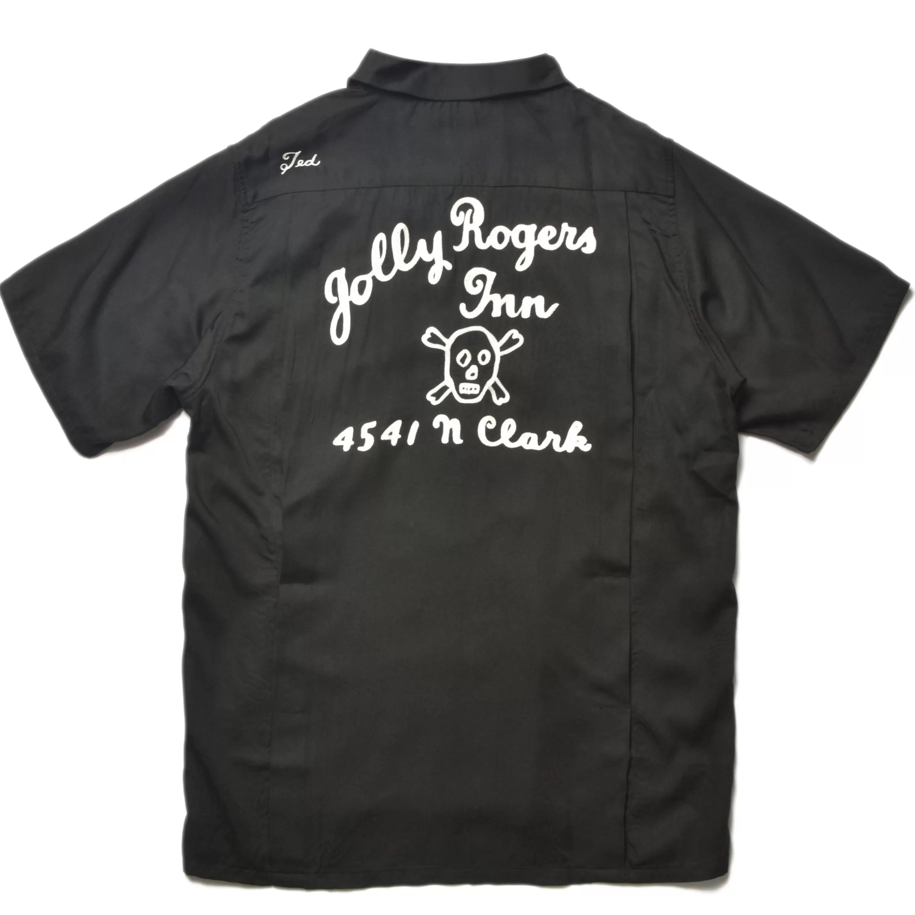 Joe McCoy Rayon Bowling Shirt / Jolly Roger 030 Black New
