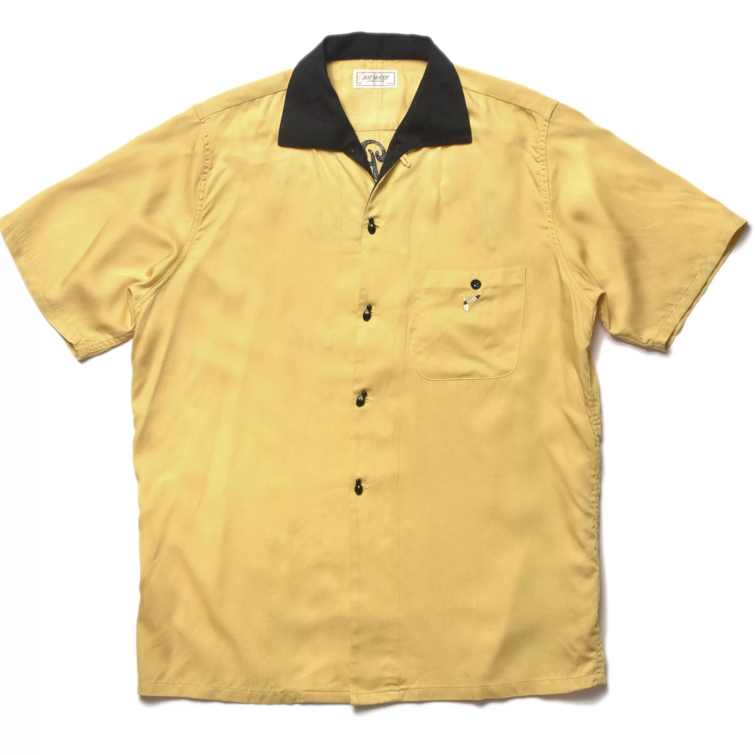 Joe McCoy Rayon Bowling Shirt / Jolly Roger 060 Yellow Discount