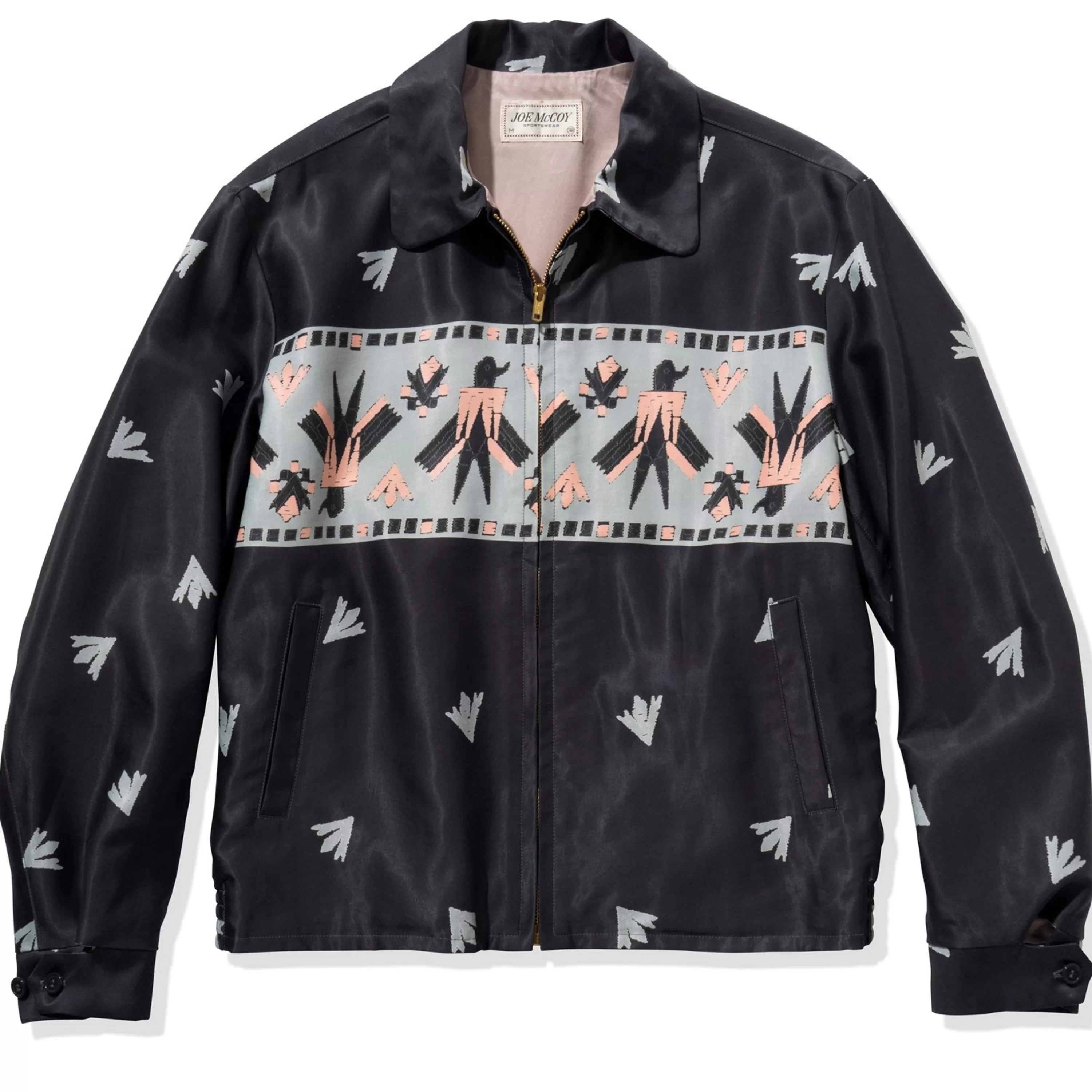 Joe McCoy Rayon Thunderbird Blouson Md Blue Sale