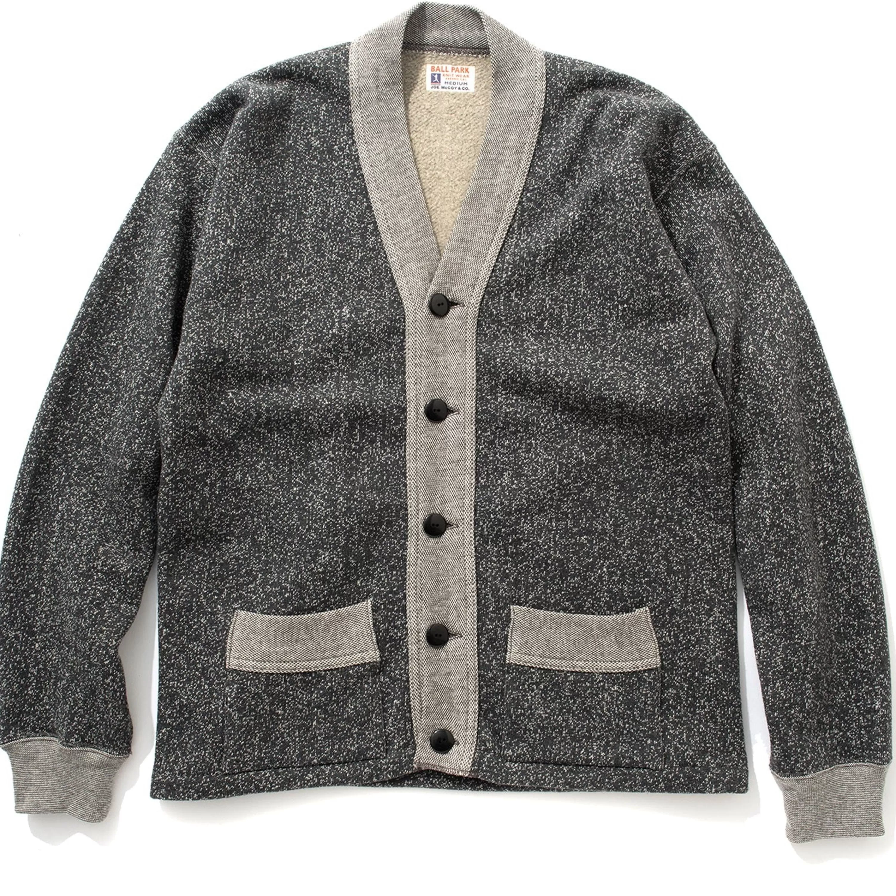 Joe McCoy Salt & Pepper Cotton Cardigan Grey Online