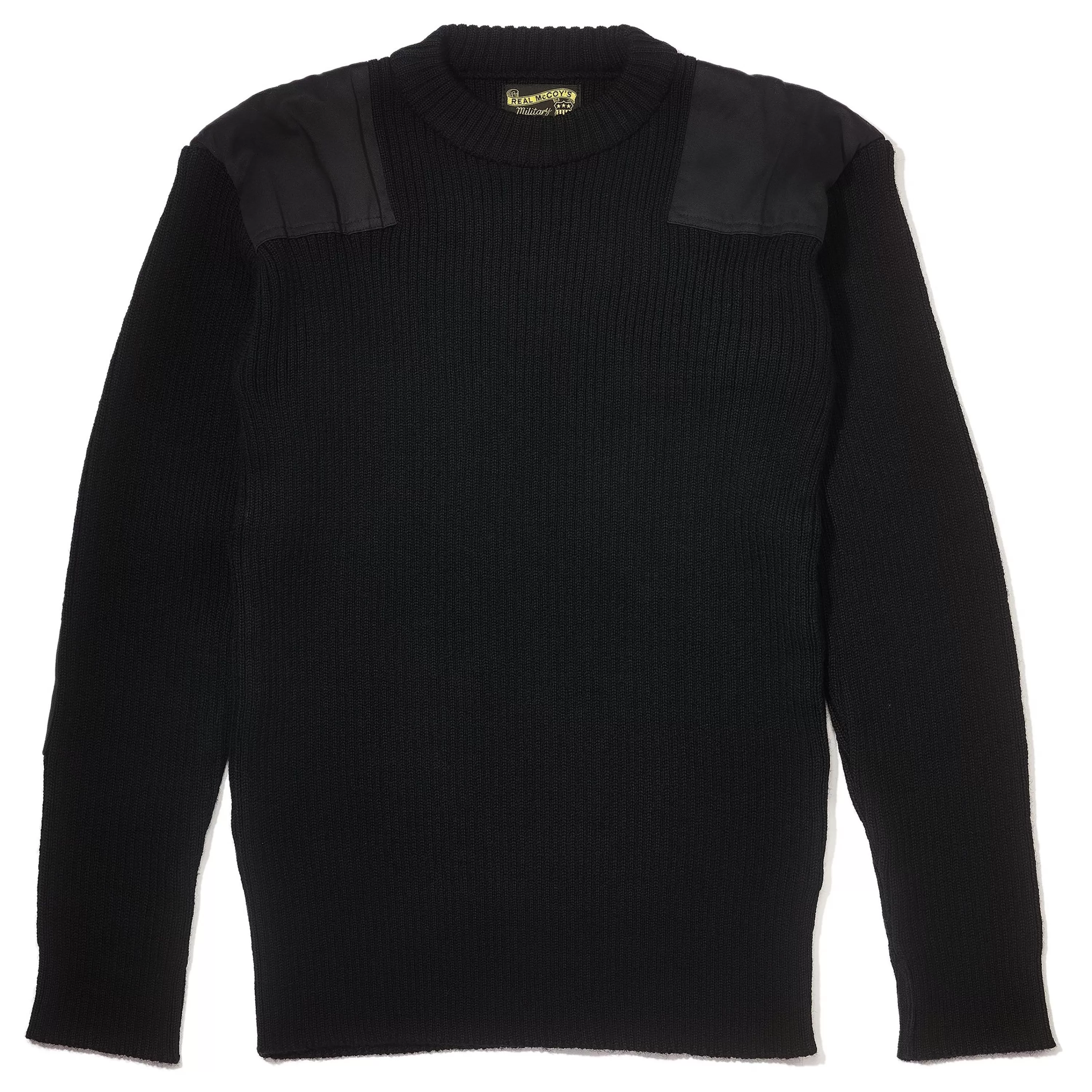 The Real McCoy's Sweater, Service Wool Black Clearance