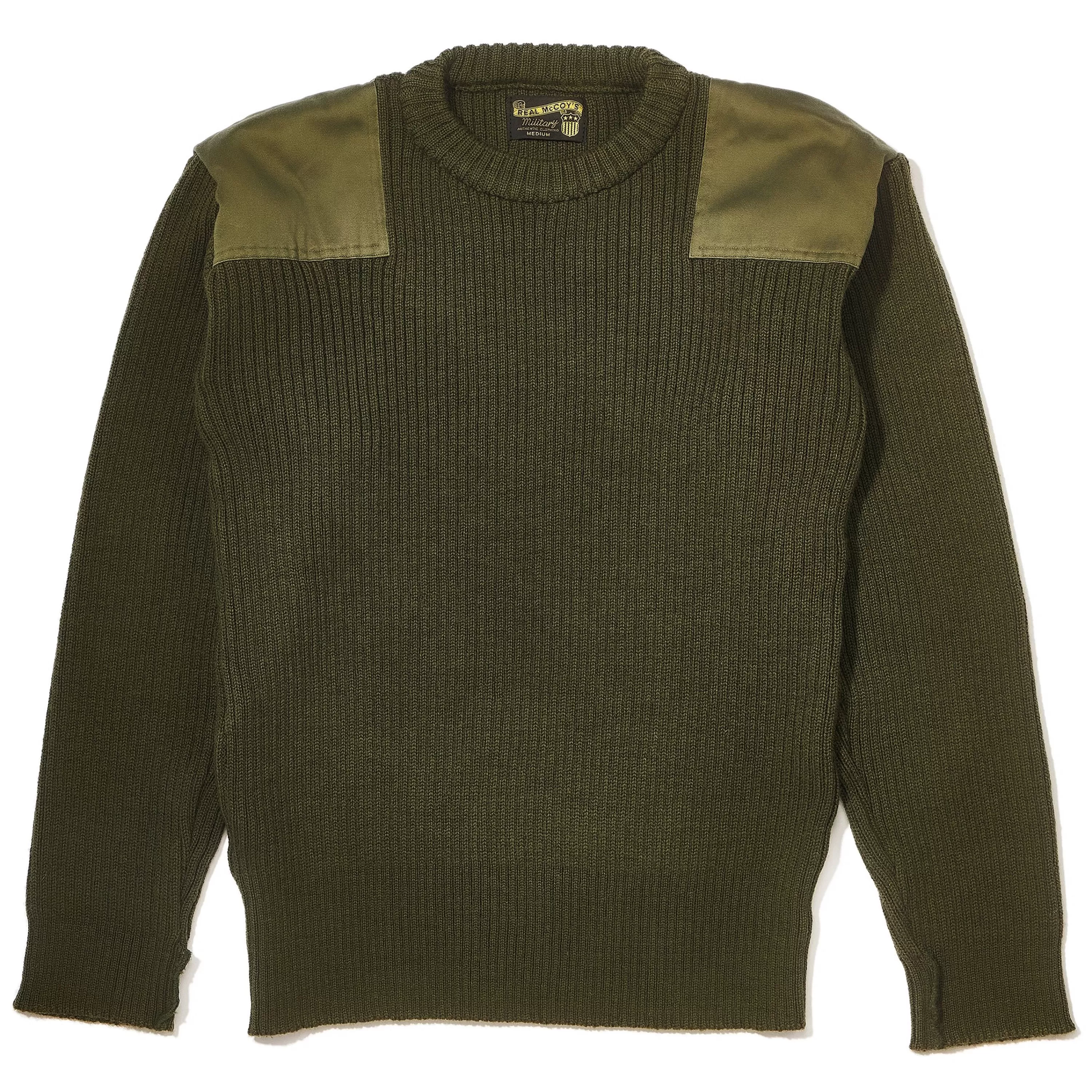 The Real McCoy's Sweater, Service Wool Olive New