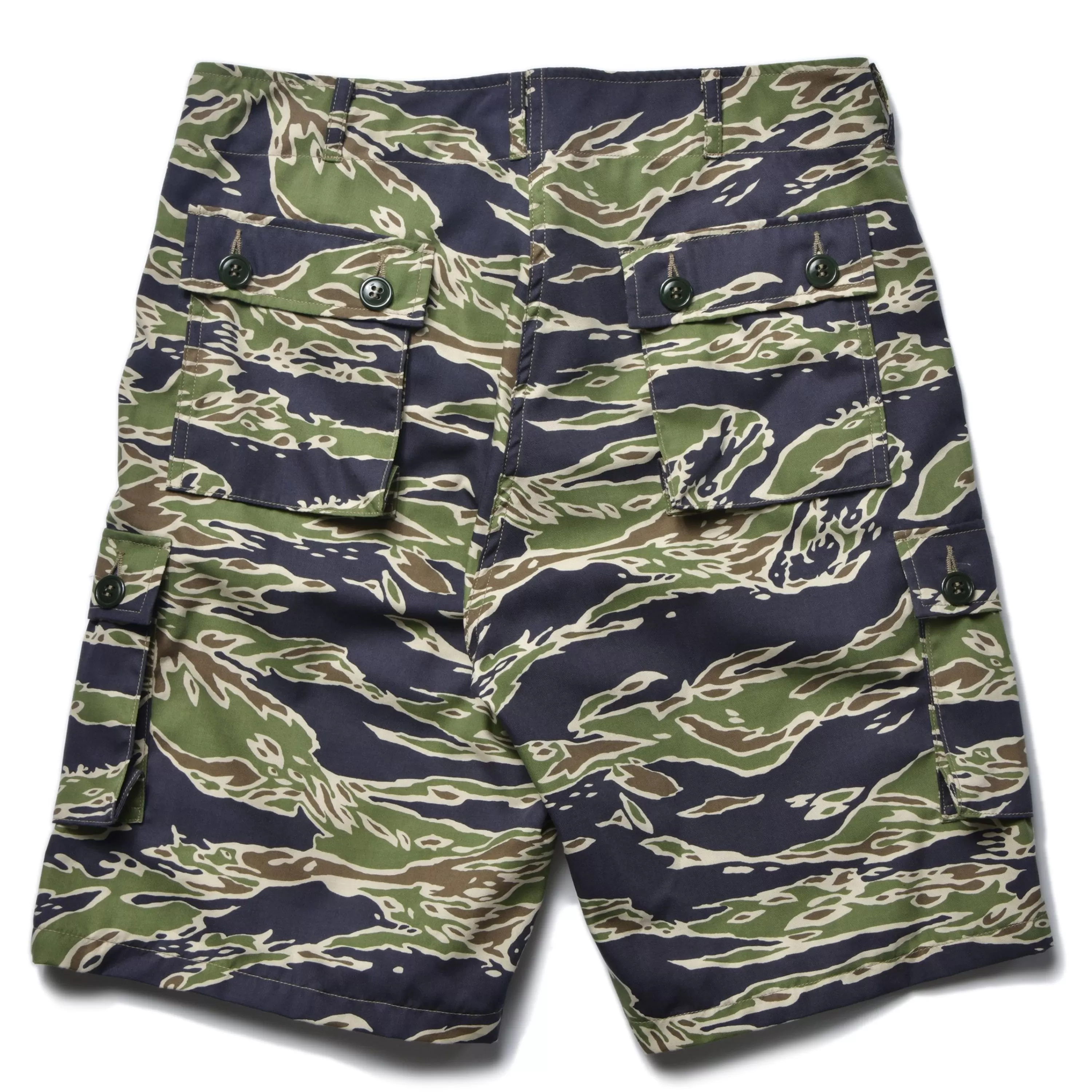The Real McCoy's Tiger Camouflage Civilian Shorts / Late War 160 Green Outlet