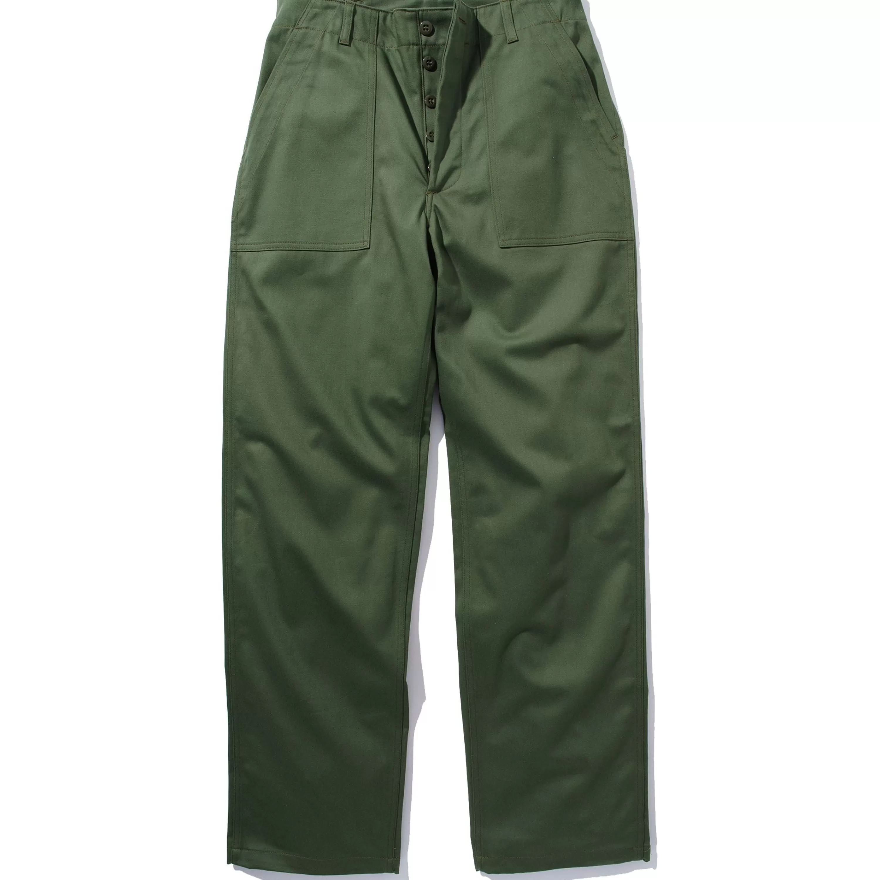 The Real McCoy's Trousers, Men'S Cotton Sateen Olive Shop
