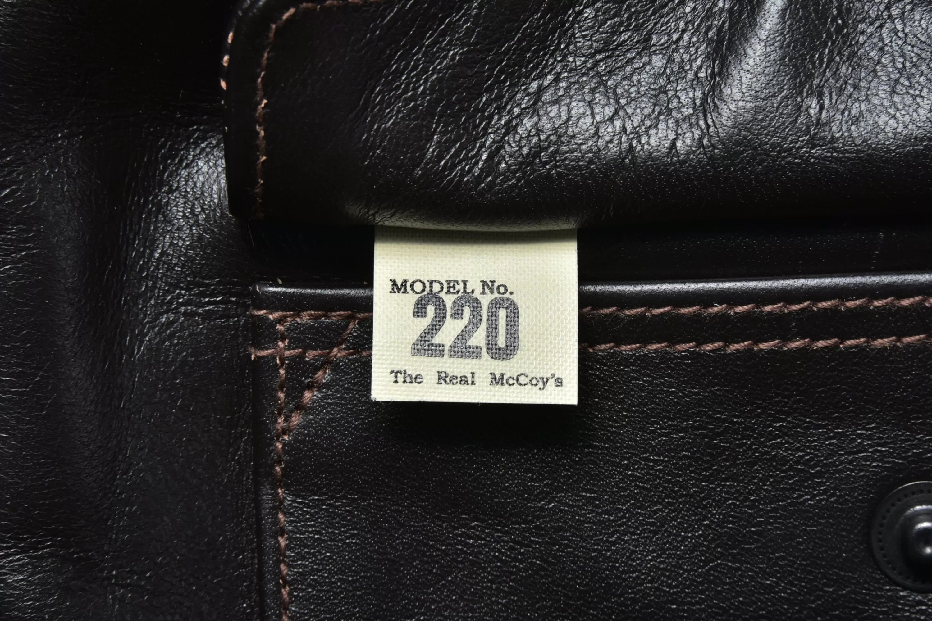 The Real McCoy's Type A-2 Real Mccoy Mfg. Co. (Model 220) 051 Seal Brown Outlet