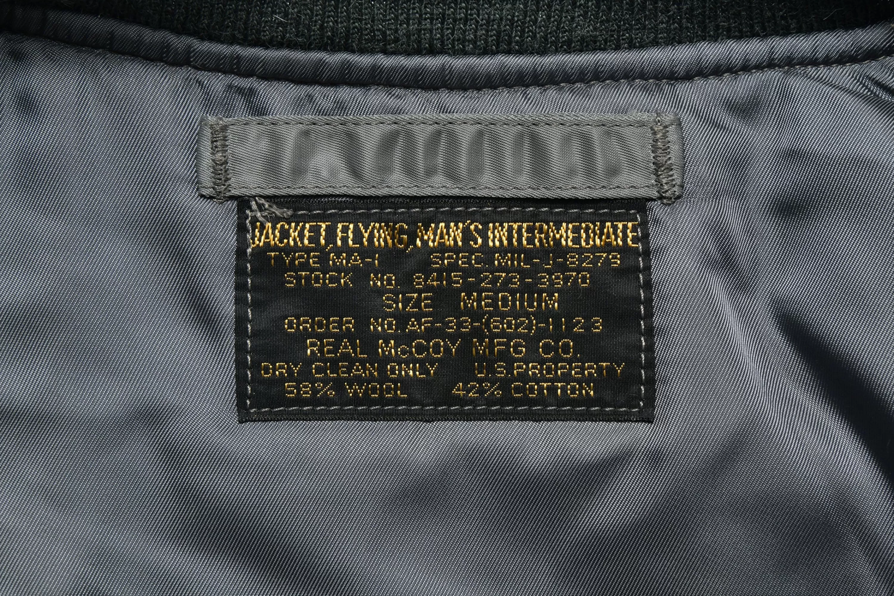 The Real McCoy's Type Ma-1 Real Mccoy Mfg. Co. 027 Silver Gray Cheap