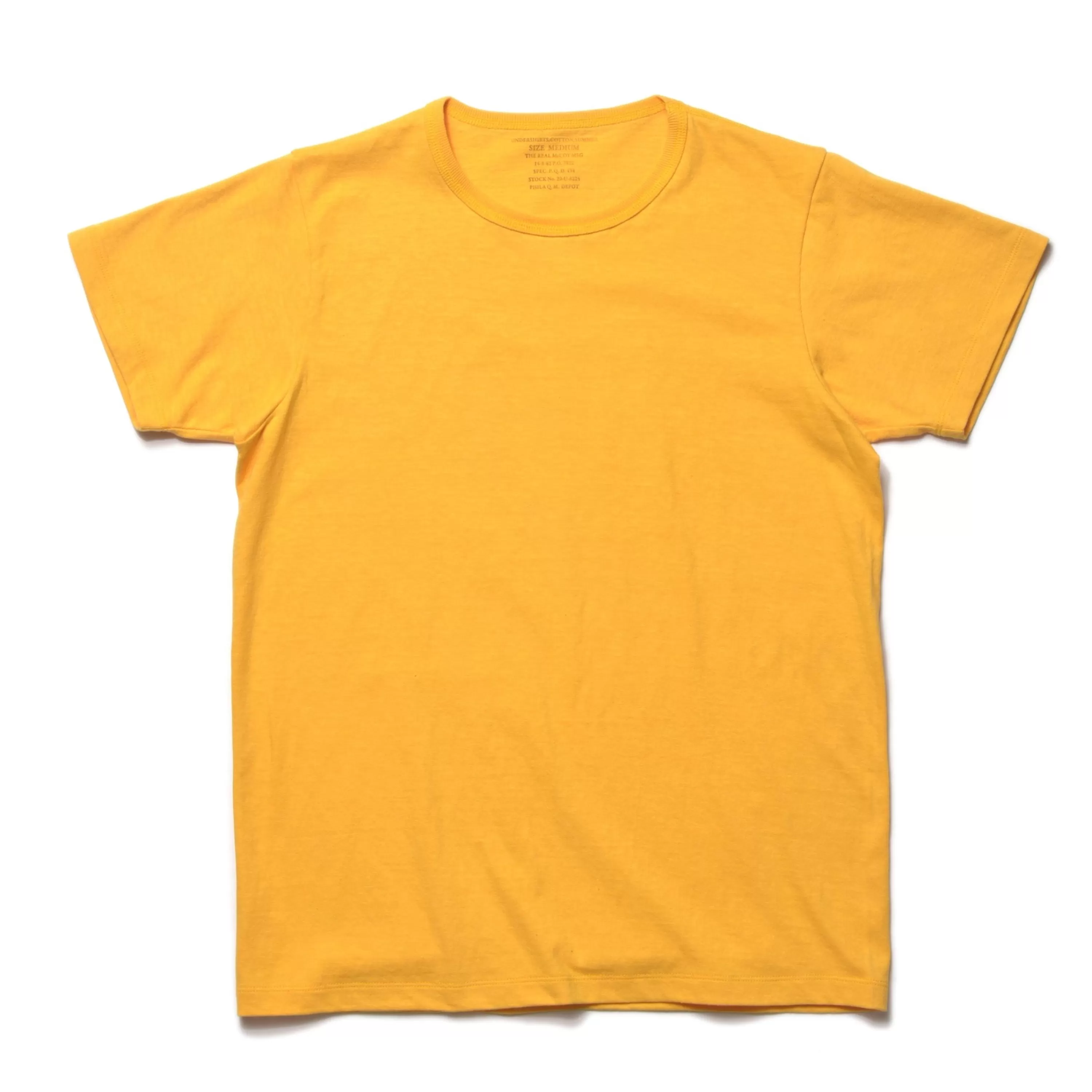 The Real McCoy's Undershirts, Cotton, Summer 60 Yellow Best Sale