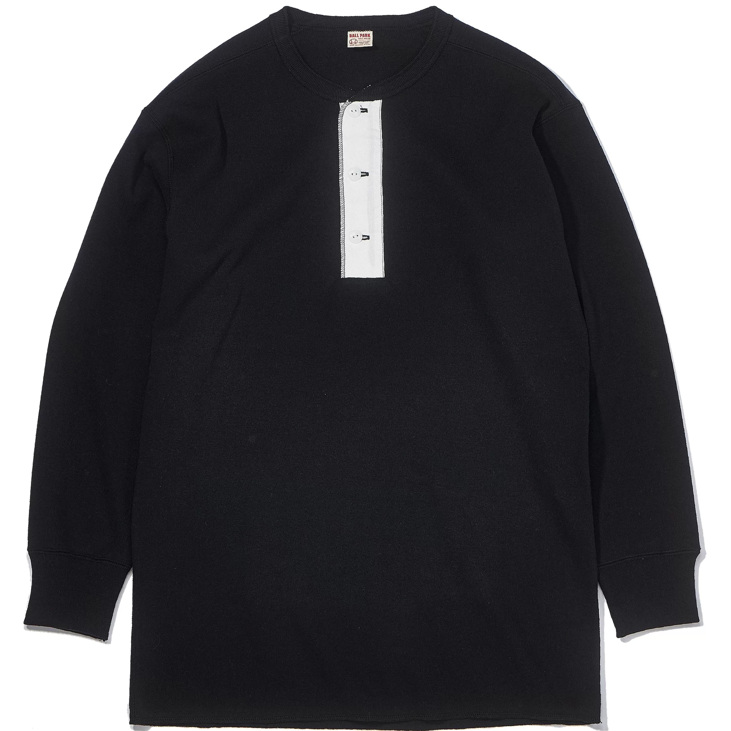 Joe McCoy Union Henley Undershirt L/S Black Cheap