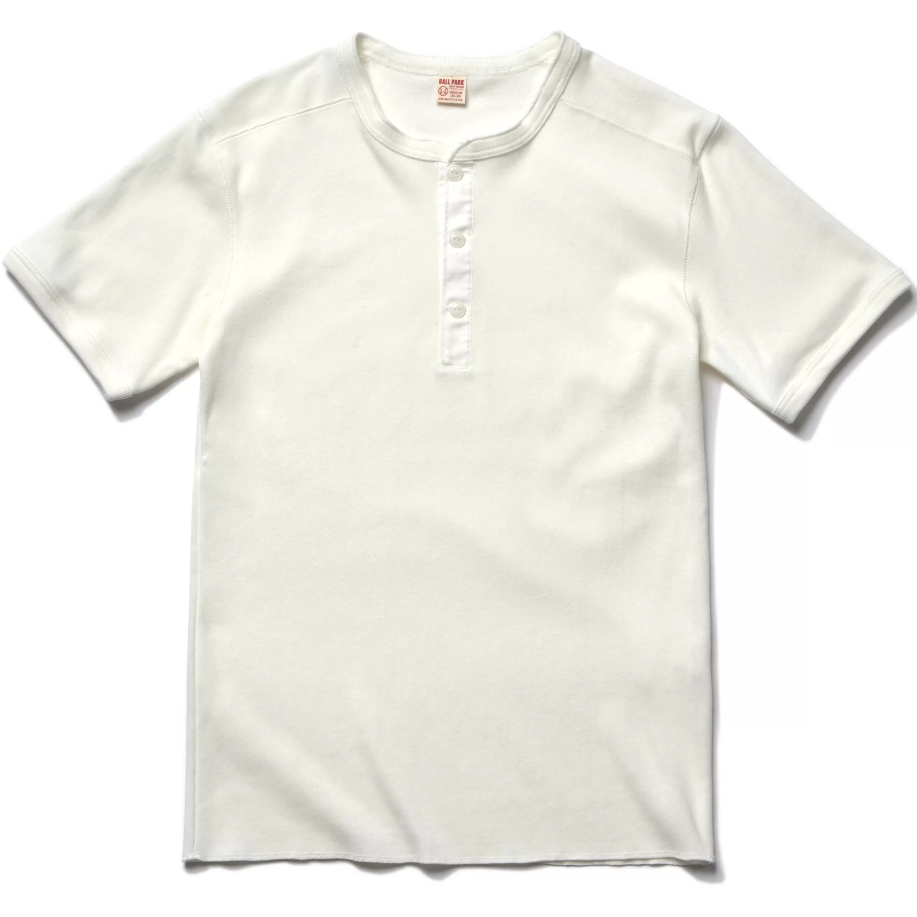 Joe McCoy Union Henley Undershirt S/S 010 White Sale