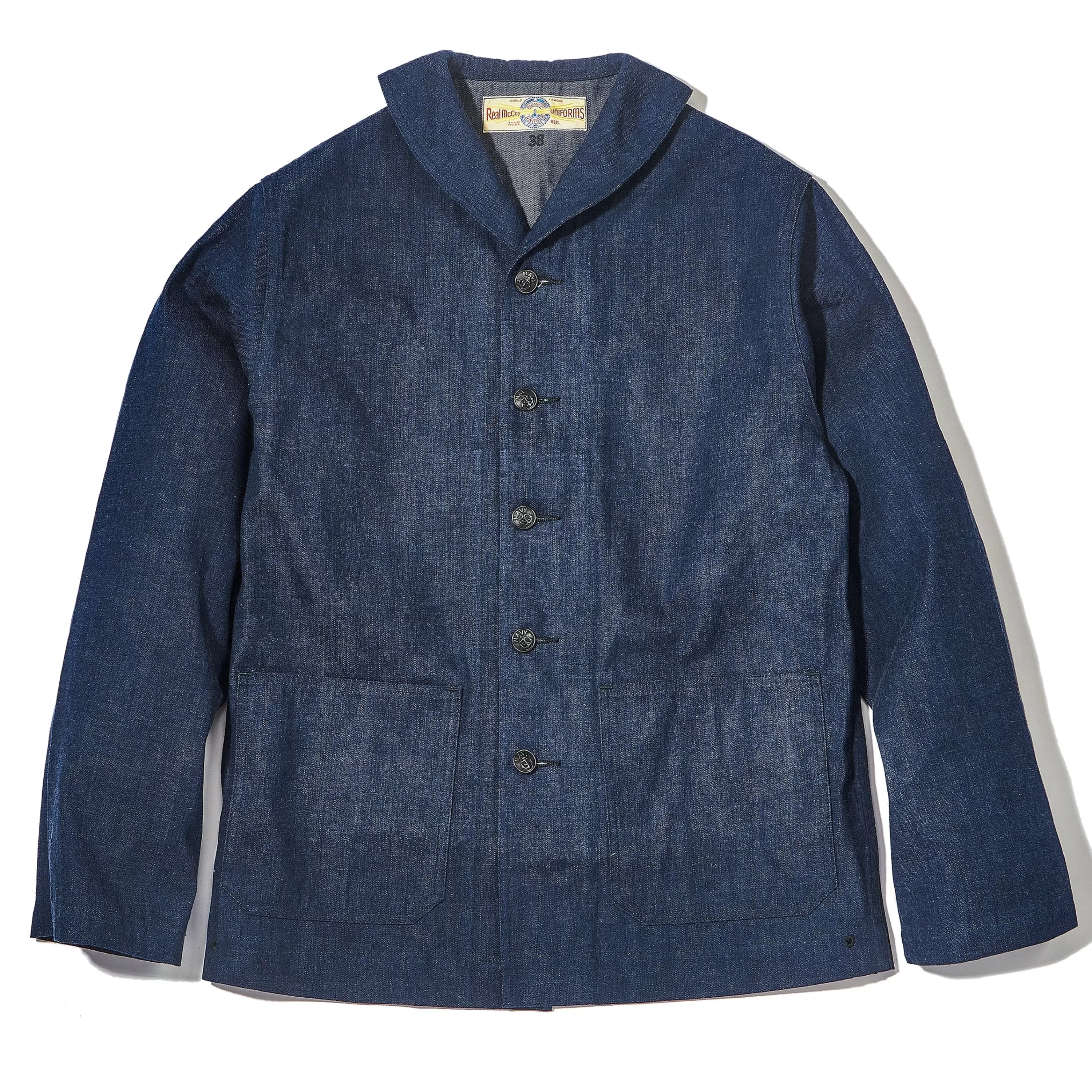 The Real McCoy's U.S. Navy Denim Dungaree Jumper 141 Indigo Discount