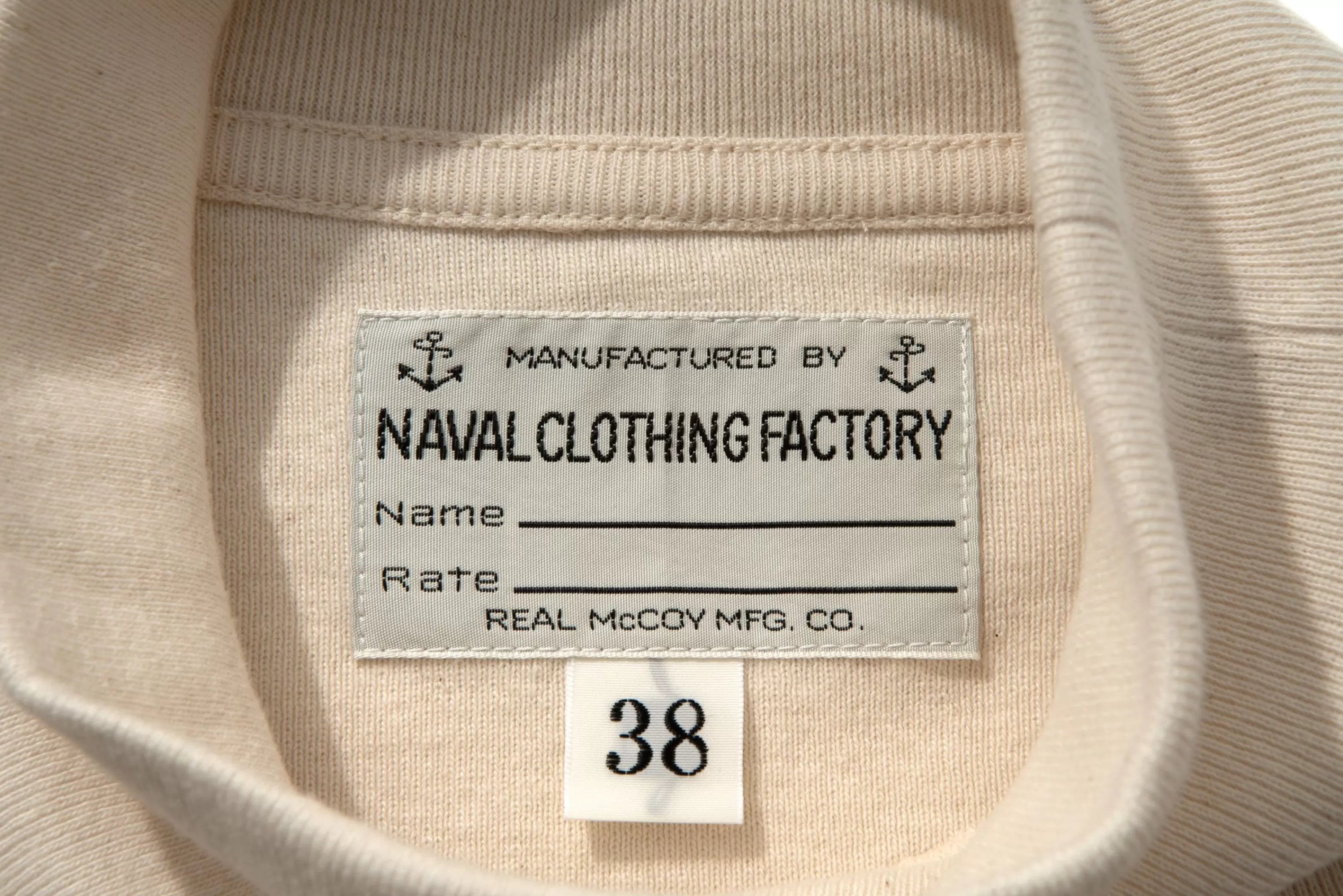 The Real McCoy's U.S.N. Flight Deck Jersey White New