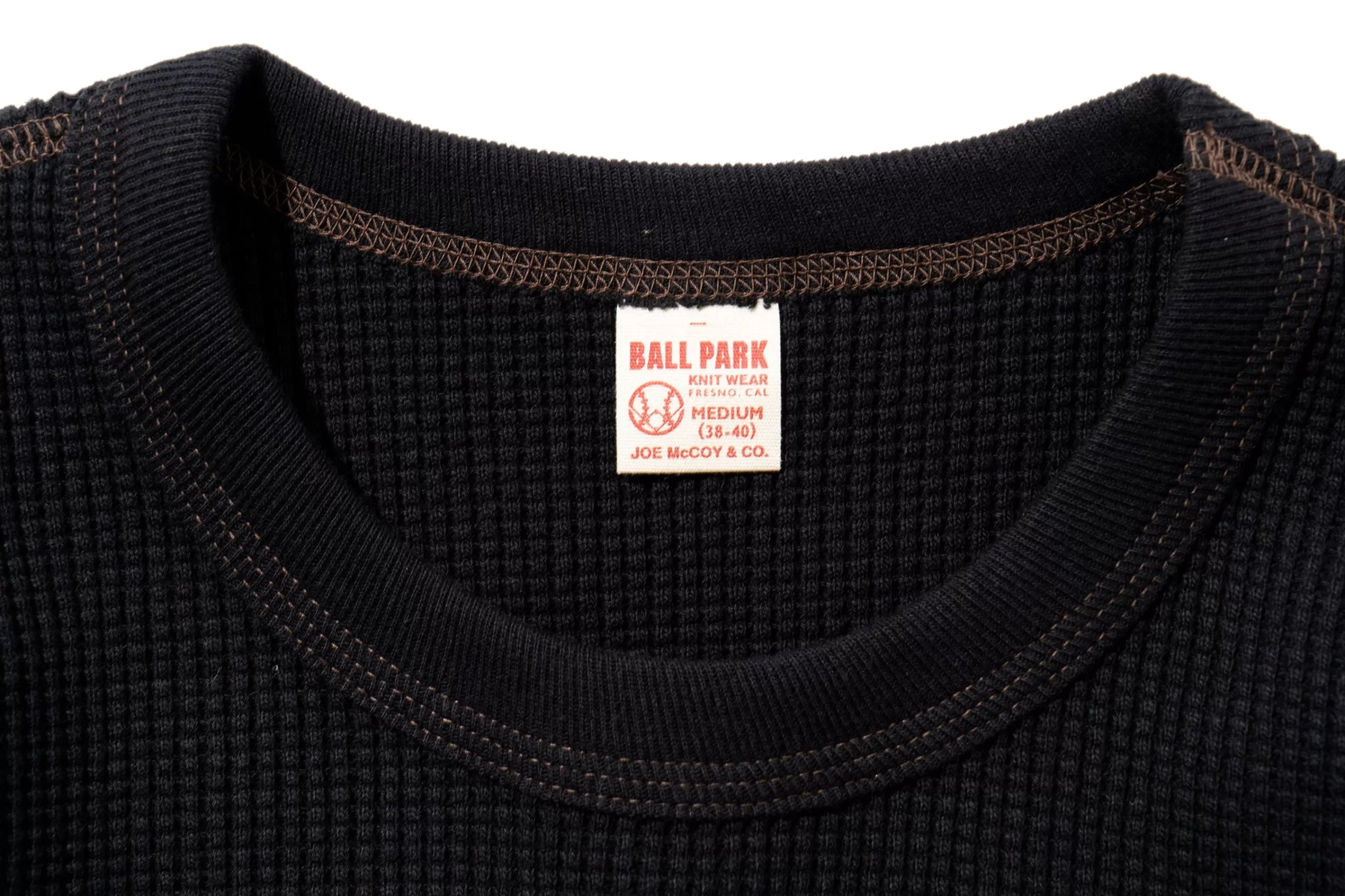 Joe McCoy Waffle Thermal Shirts Long Sleeve 030 Black Online