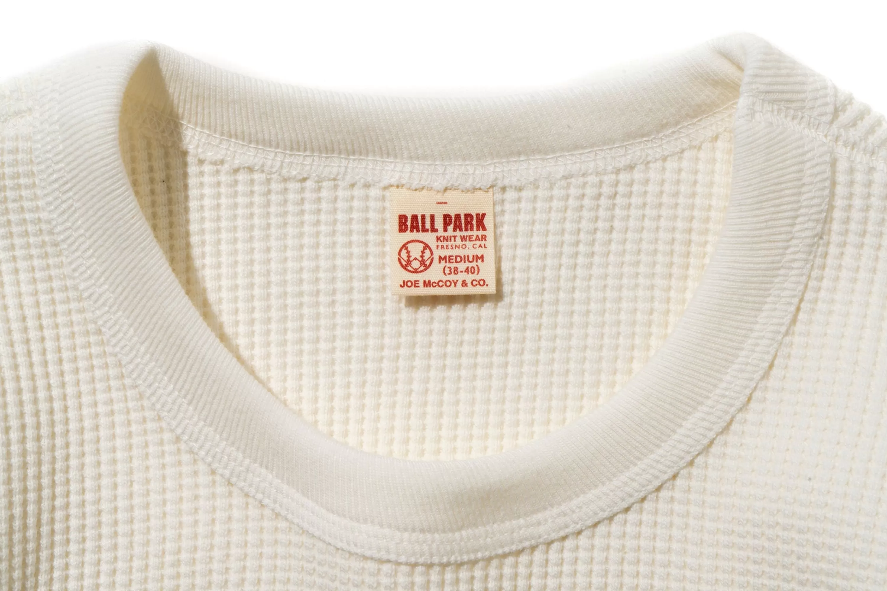 Joe McCoy Waffle Thermal Shirts Long Sleeve 010 White Outlet