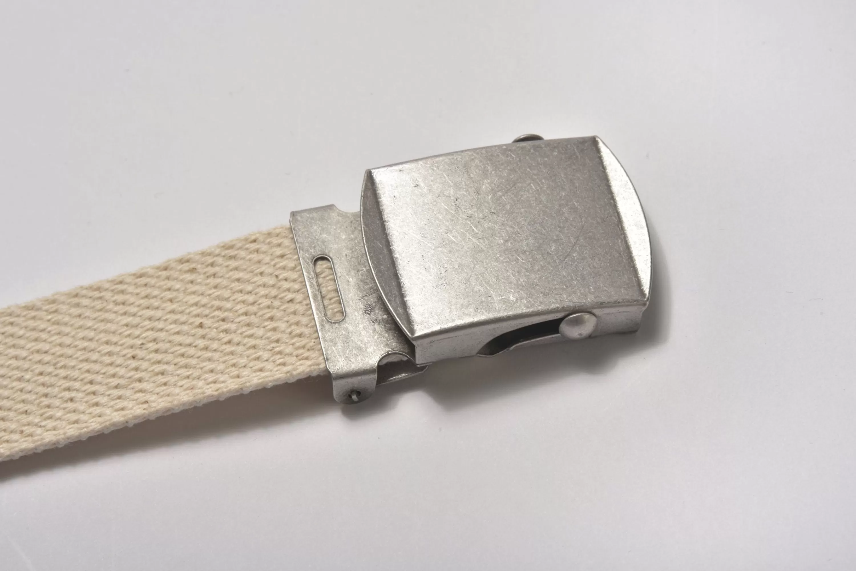 The Real McCoy's White Trouser Uniform Belt 010 White Shop