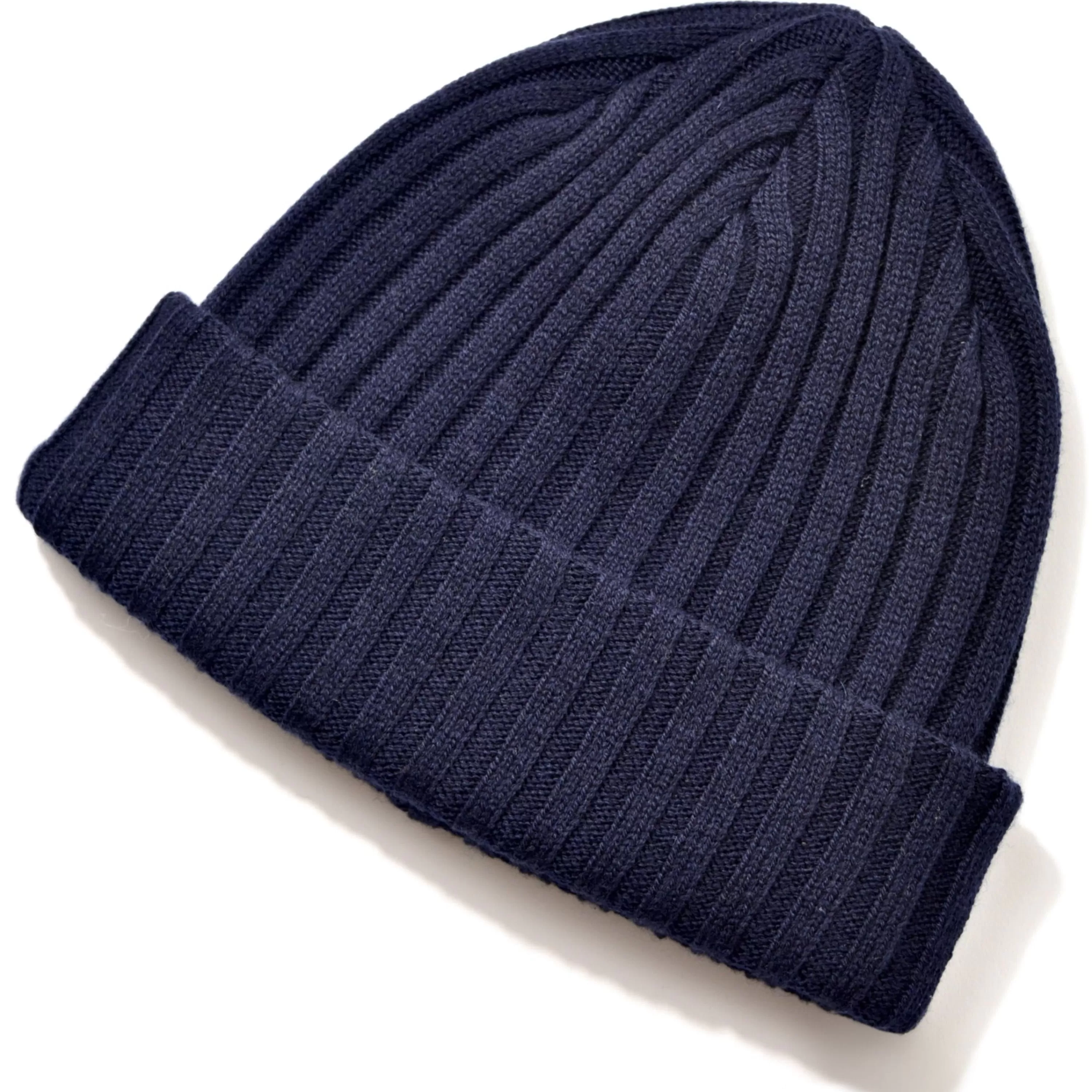 Joe McCoy Wool Cashmere Knit Cap Navy Cheap