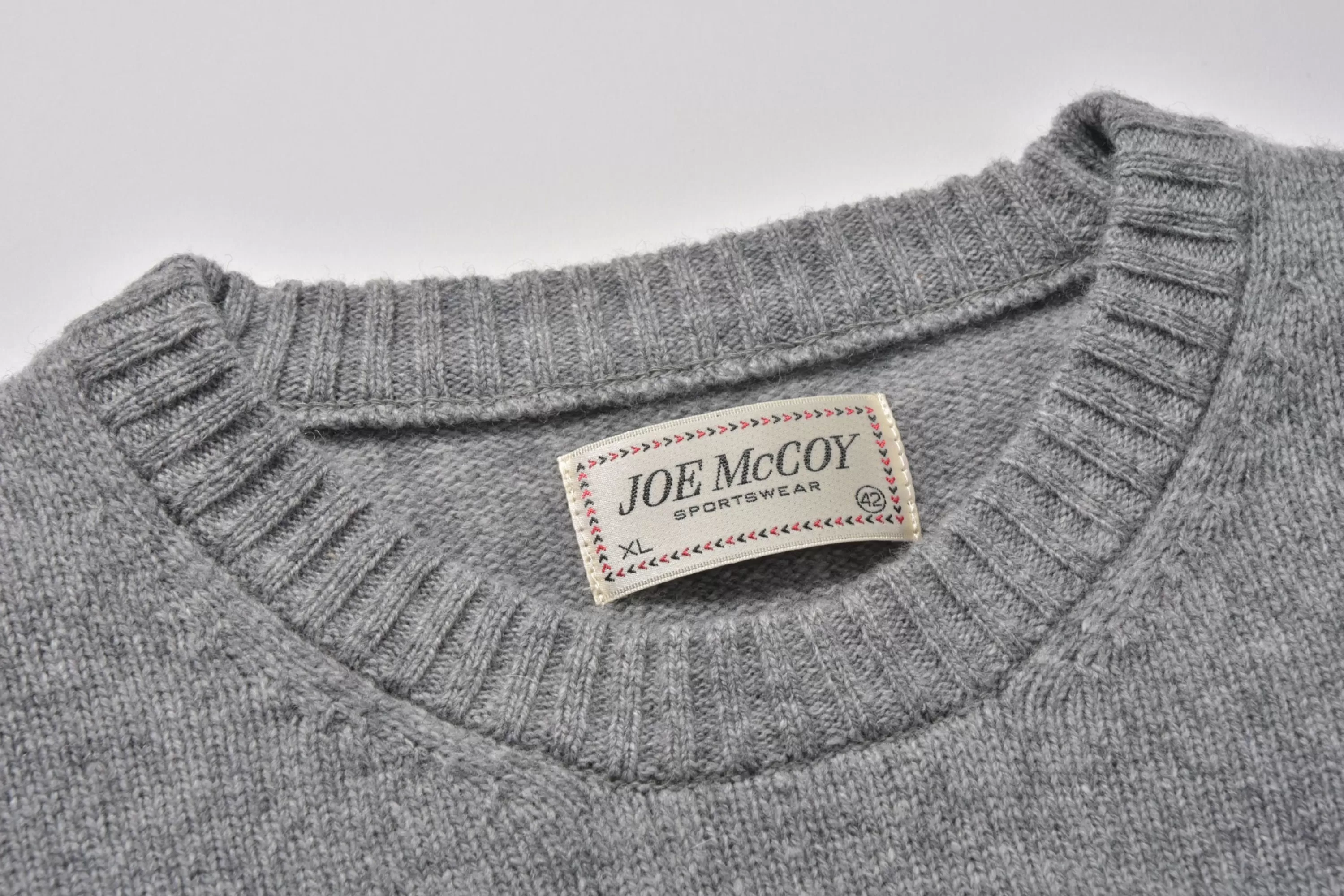 Joe McCoy Wool Crewneck Sweater 020 Gray Cheap
