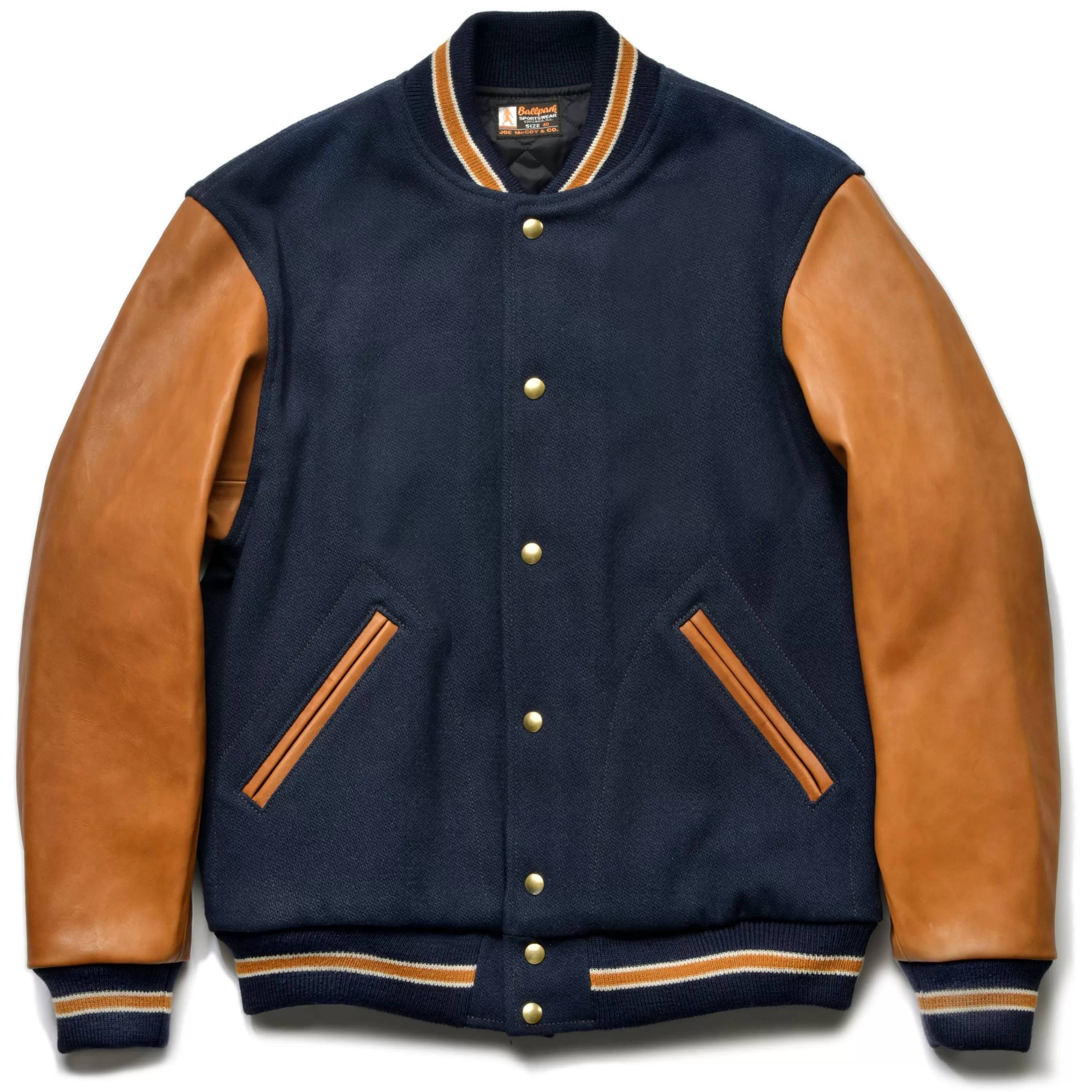 Joe McCoy Wool Varsity Jacket 124 Midnight Blue Best