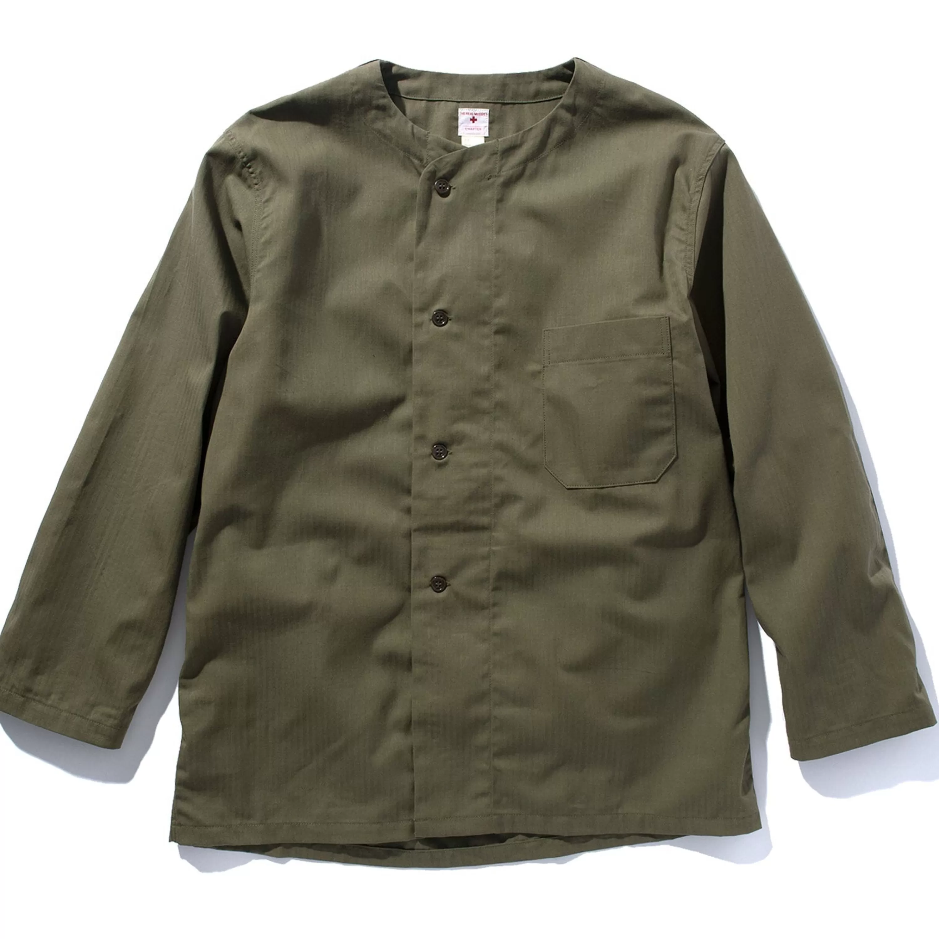 The Real McCoy's Ww2 Hbt Pajama Shirt Olive Store